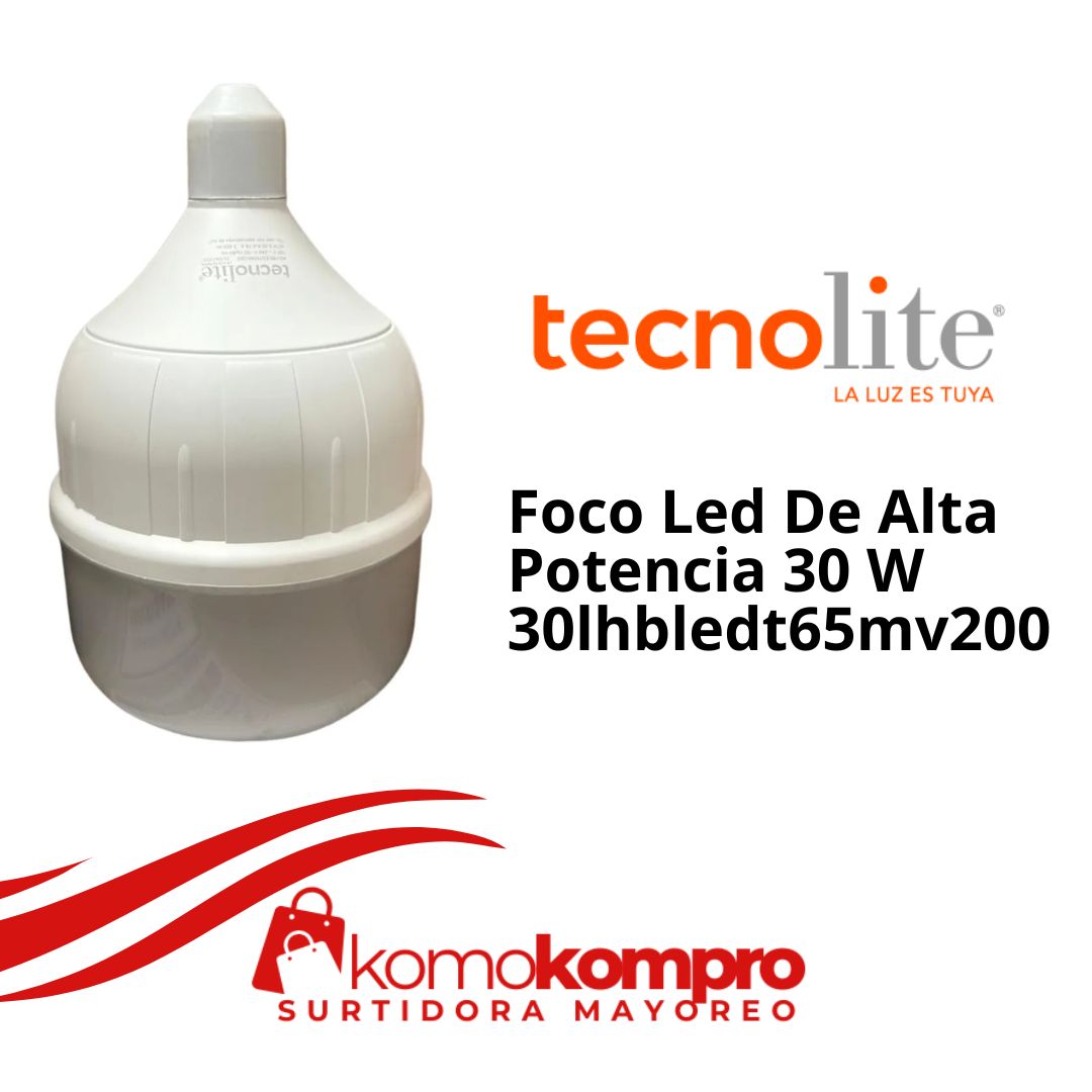 30lhbledt65mv200, Tecnolite, tecnolite-lamparas, tecnolite-catálogo, focos-tecnolite, tecnolite-cerca-de-mi, 30w