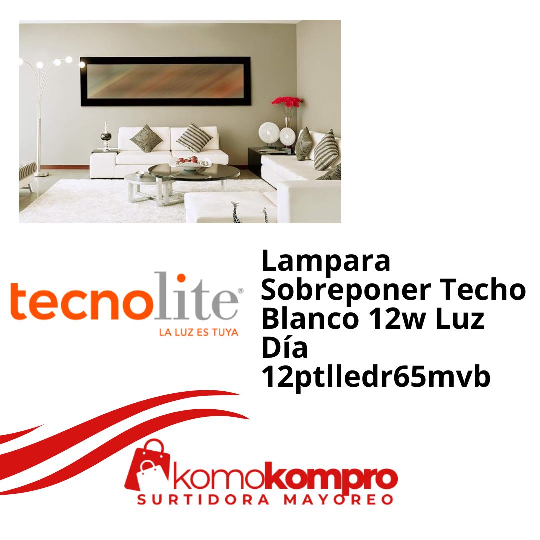 Lampara-Sobreponer-Techo-Blanco-12w-Luz-Día-12ptlledr65mvb, Tecnolite, tecnolite-lamparas, tecnolite-catálogo, focos-tecnolite, tecnolite-cerca-de-mi