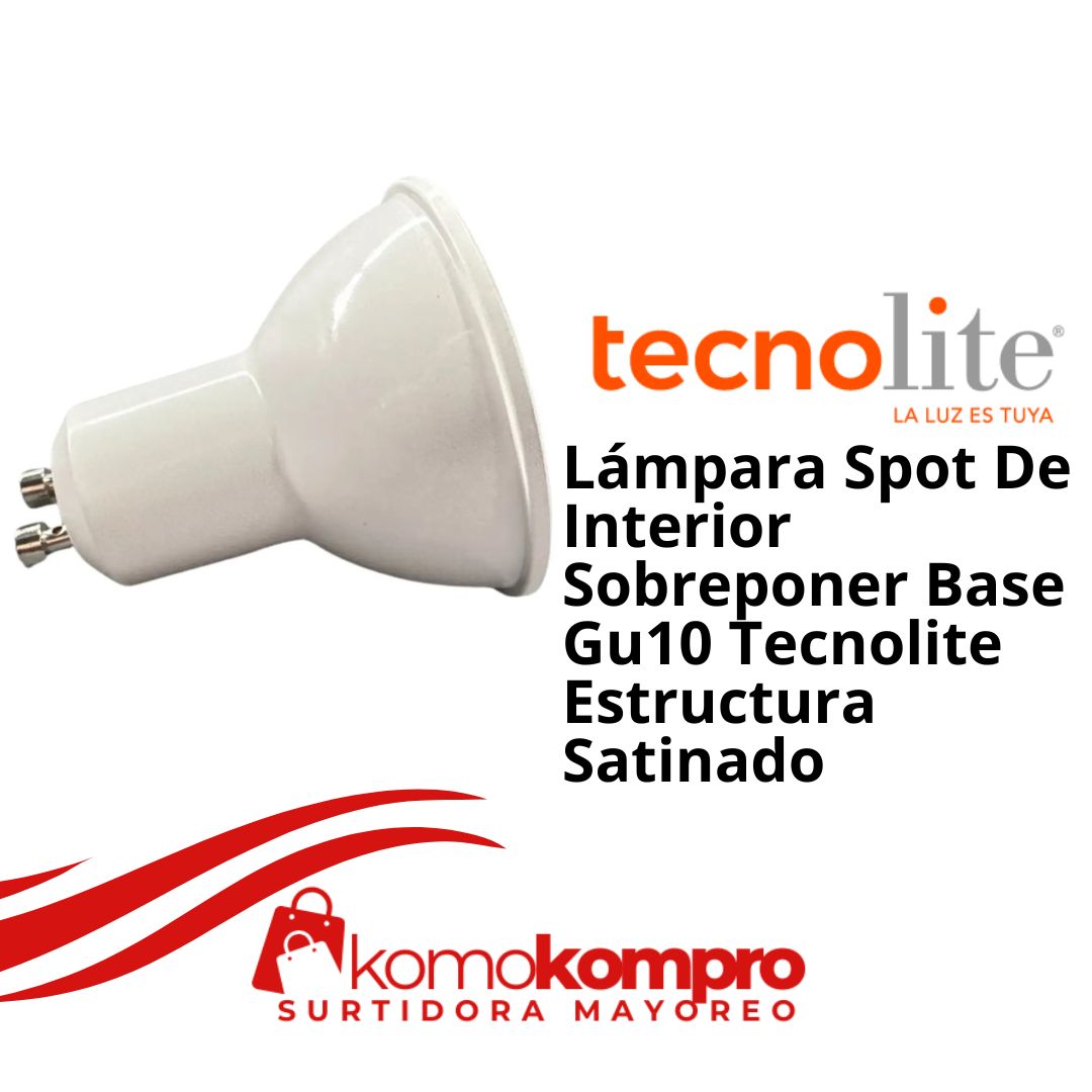 Lámpara-Spot-De-Interior-Sobreponer-Base-Gu10-Tecnolite-Estructura-Satinado, Tecnolite, tecnolite-lamparas, tecnolite-catálogo, focos-tecnolite, tecnolite-cerca-de-mi