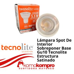 Lámpara-Spot-De-Interior-Sobreponer-Base-Gu10-Tecnolite-Estructura-Satinado, Tecnolite, tecnolite-lamparas, tecnolite-catálogo, focos-tecnolite, tecnolite-cerca-de-mi