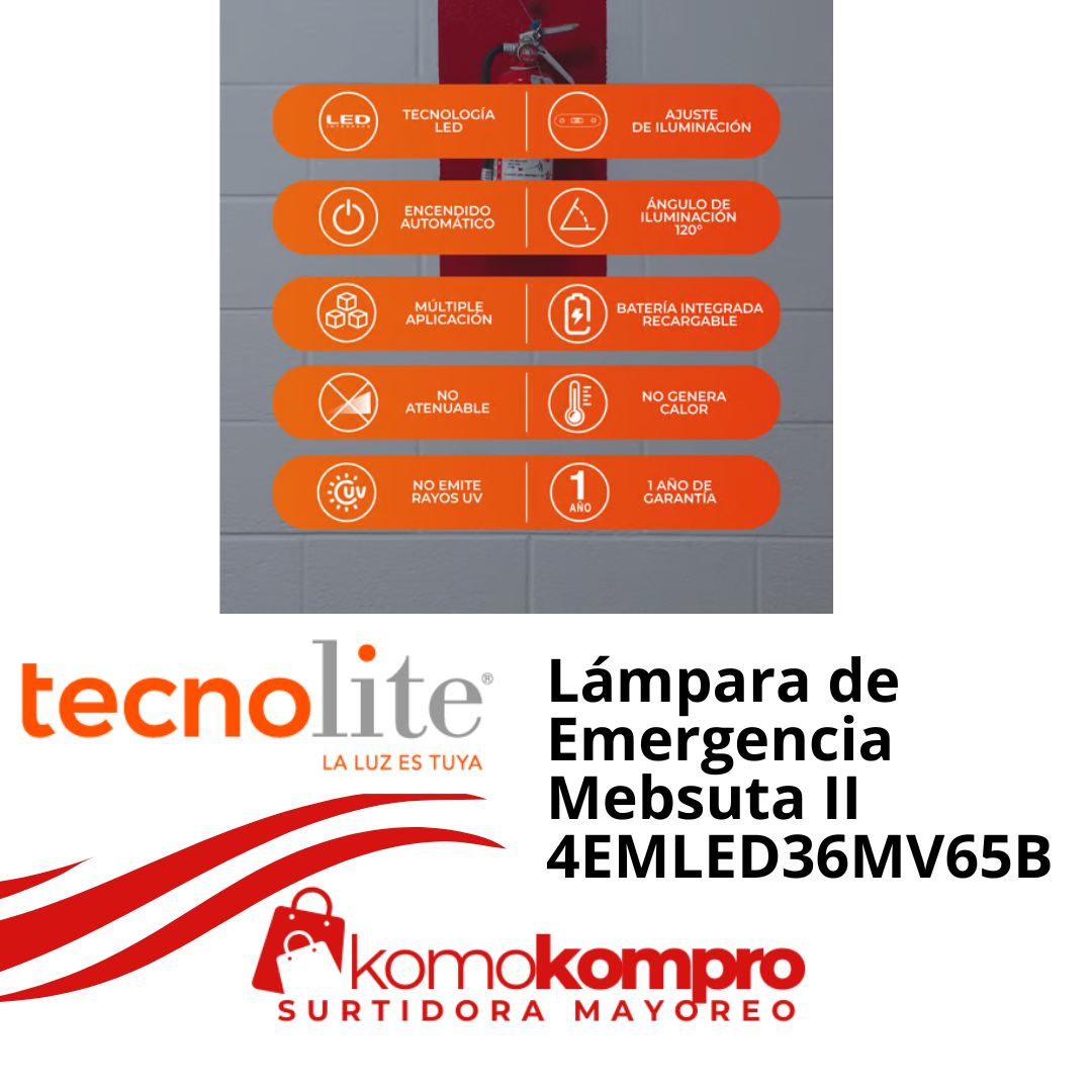Lámpara-de-Emergencia-Mebsuta-II-4EMLED36MV65B, Tecnolite, tecnolite-lamparas, tecnolite-catálogo, focos-tecnolite, tecnolite-cerca-de-mi